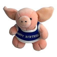 SUNKID Schwein Happy Birthday Kuscheltier Plüschtier rosa ca. 16 cm Stofftier