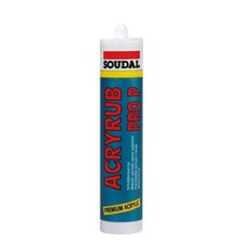 15 Stück Soudal Acryrub PRO P Premium-Acryldichtstoff - Weiß, 310ml Kartusche