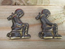 2 x WC Türschild Toilettendeko Metal "Mädchen auf dem Topf " 6x4cm ca. / Kunstre