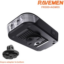 RAVEMEN FR500 Für Garmin Wahoo GPS Fahrrad Computer Licht + AGM03 Gopro Adapter