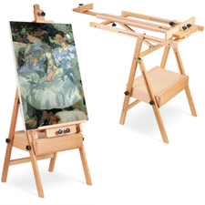 Staffelei Standstaffelei Klappbare Holzstaffelei für Leinwände mit Stauraum