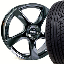 16" TEC AS5 Turbo Alu Felgen Black 215/65 R16 Winterreifen für Citroen e-C4 RDK
