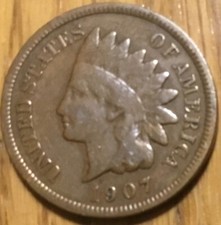 1907 1 Cent USA Lot 3 St.
