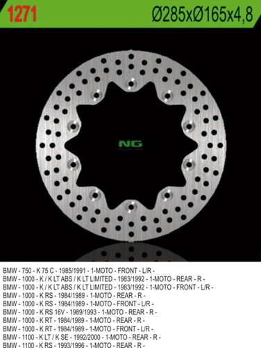 Bremsscheibe vorn bmw k - ng,