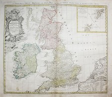 Great Britain Ireland Großbritannien map Karte Homann Kupferstich engraving