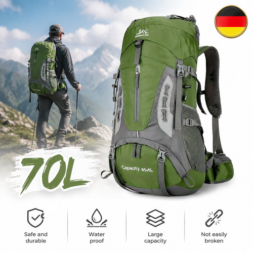 70l wanderrucksack camping - 70l,