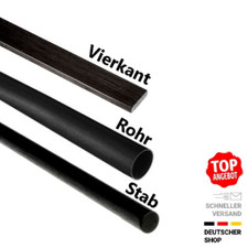 ✅ CFK/Carbon-Stäbe - Länge 1000 mm (vers. Abmessungen) Flach, Vierkant, Rundstab