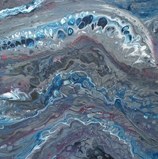 Blaues Abstraktes Acryl