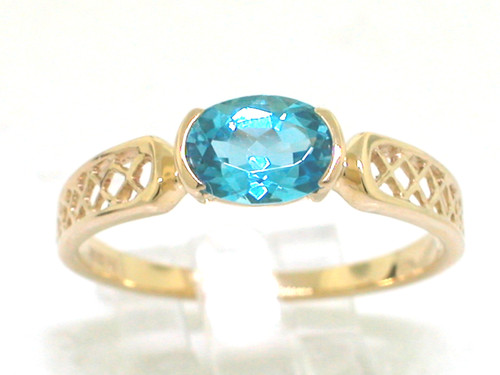 Blautopas ring 585 gelbgold - 585,