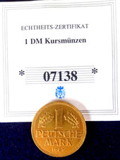  1 DM vergoldet  1 DM