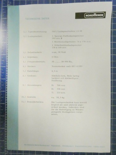 Nordmende technische daten - nordmende,