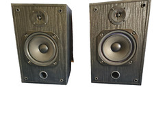 Ein Paar Bowers & Wilkens B & W 201 i Regallautsprecher Esche schwarz, Vinyl