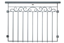 Fenstergitter Französischer Balkon Fenster Balkongeländer Stabgeländer