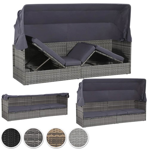 Polyrattan gartensofa mit - gartensofa,