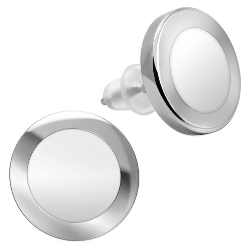 Runde edelstahl ohrstecker - edelstahl,