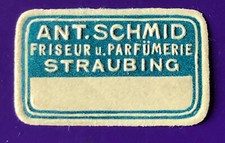Reklamemarke Werbemarke posterstamp Straubing Friseur Parfümerie Ant. Schmid
