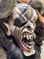Krampus Perchten Holzmaske Larve Scheme Handgeschitzt Perchtenlauf TOP ZUSTAND