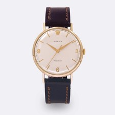 ROLEX | Precision | Dresswatch | Coin Edge | 9k Solid Gold | 3-6-9 Cream Dial |