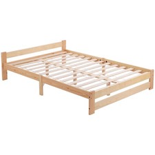 Solide Massivholzbett