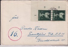 DEUTSCHES REICH 1944 6+4 Pf (2) Deutsche Goldschmiedekunst (2) auf Kab.-Brief