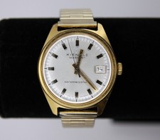 Vintage Herrenarmbanduhr Kienzle Markant Handaufzug Fixo-Flex Armband #L1
