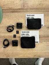 2x TASCAM DR-10 L Ansteckmikrofone / Lavalier-Mic inkl. Tasche und SD-Karte