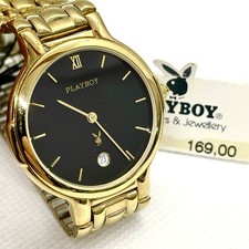 PLAYBOY HERRENUHR UHR 90ER VINTAGE NOS *NEU* - quartz - Gold 80er