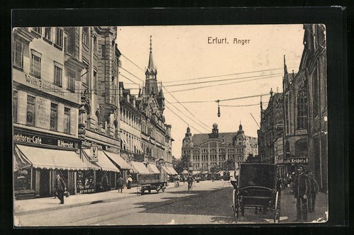 Erfurt ansichtskarte anger - erfurt,, ansichtskarte,