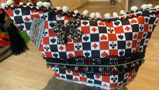 Narrenkappe Fell Rot Weiß Hut