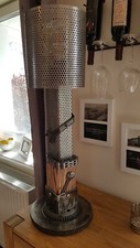 Stahlkunst,Tischlampe,Industrie,Unikat,Steampunk,Schrottkunst,