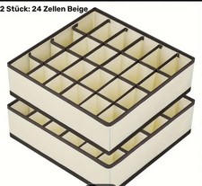 2x Schubladen Organizer Box, Aufbewahrung Unterwäsche Socken Gürtel, Faltbar Neu