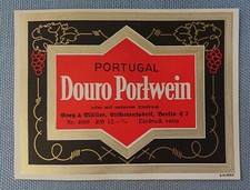 altes Musteretikett Weinetikett Etikett Douro Portwein Portugal Goetz & Müller
