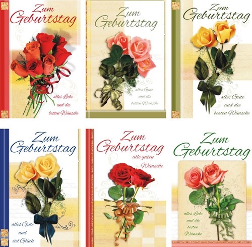 100 glückwunschkarten zum - 100,