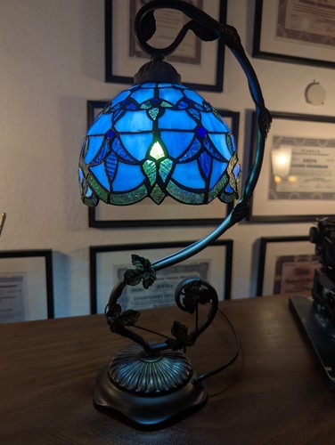 Blaue tischlampe - blaue, im