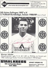 Werner Jakobs Union Solingen Fortuna Düsseldorf DFB Deutschland