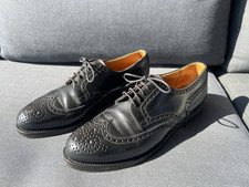 Alt Wien Budapester Brogue Lederschuhe Herren UK 7 EU 41 Rahmengenäht Schwarz