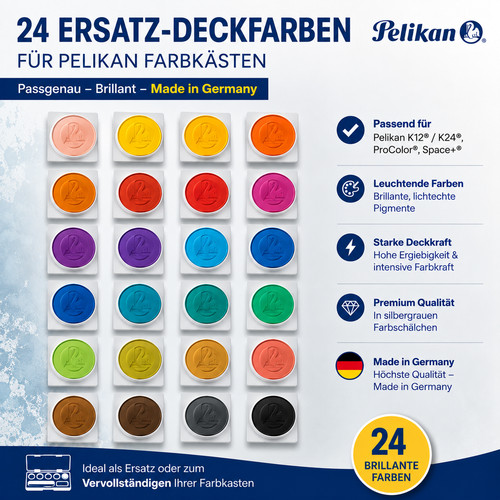 Pelikan ersatzfarben deckfarbe - pelikan,