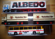 Albedo Modellauto 1:87 je 1 xMAN Bus-1xVolvo-1xMAN HäZu "Konvolut Nr2"  -OVP-NEU