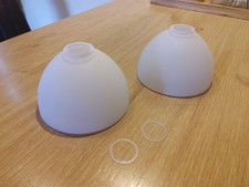 2x Lampenschirm für Pendelleuchte E14 Milchglas Opalglas Weiß 14cm