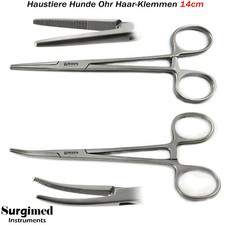 Haustiere Hunde Pinzette Ohr Haar-Klemmen ziehen Scheren Ohrenpflege Zupfen