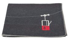 David Fussenegger Wohndecke Sylt 'Gondeln' 140 x 200 cm Anthrazit - 4473/98