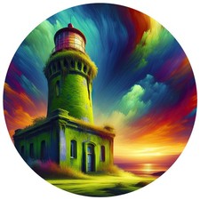 8x lighthouse 9x9 cm car