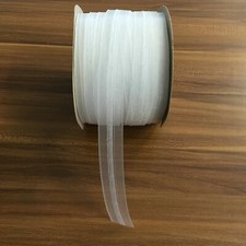 Kräuselband transparent 25mm breit Meterware Gardinenband Gardinenzubehör