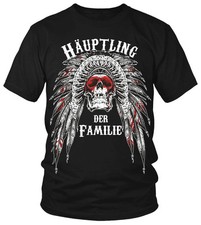 Häuptling der Familie T-Shirt Papa Dad neu Herrentag Vatertag Fun Shirt chef neu
