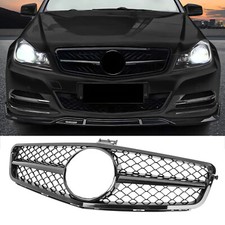 Passt für Den Mercedes C-Klasse Limo. Kombi W204 S204 Kühlergrill Schwarz Grill