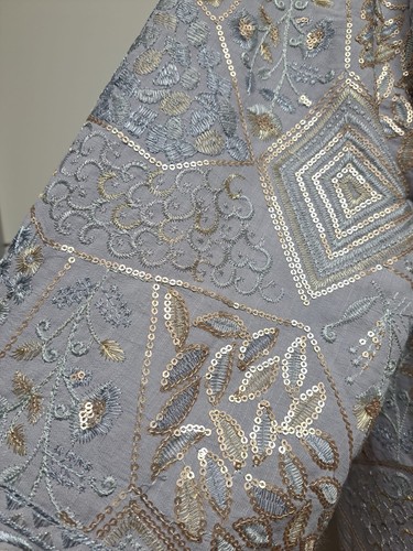 Damen kaftan langkleid grau - langkleid,
