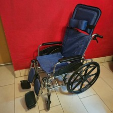 QUIRUMED Aluminium Rollstuhl Faltbar Kopf Fuß Lehne 46 cm Sitz 100 Kg tragkraft