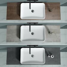 Waschtischplatte für Waschbecken Aufsatzwaschbecken Holzplatte Waschtischkonsole