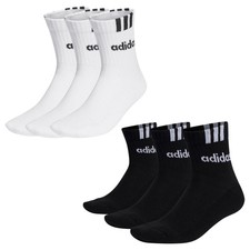 adidas Unisex Quarter Socken, 3er Pack - Cushioned 3S Linear, Logo, einfarbig...