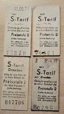 Deutsche Reichsbahn S-Bahn Dresden Fahrkarten 1977